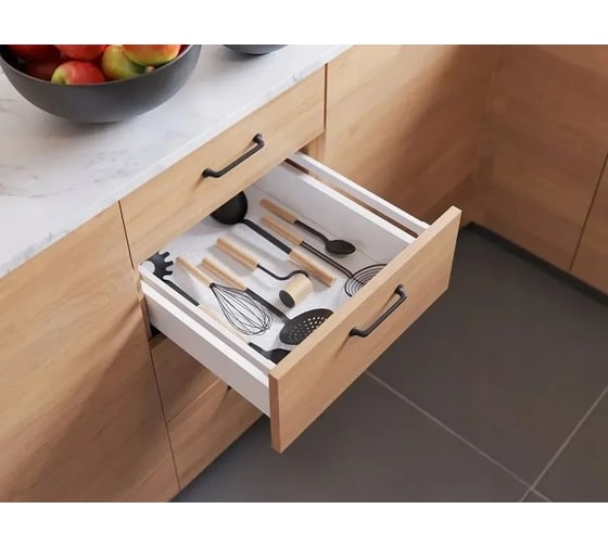 Изображение товара Выдвижной ящик GTV Модерн Бокс PRO L-300, средний H-135 мм, белый PB-MBPRO-KPL300B1