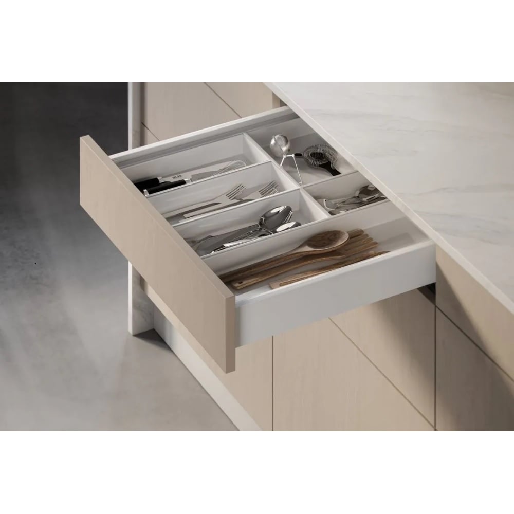 Изображение товара Выдвижной ящик GTV AXIS PRO push to open L-400 мм, низкий H-86 мм, белый PB-AXISPRO-P2O-KPL400A1