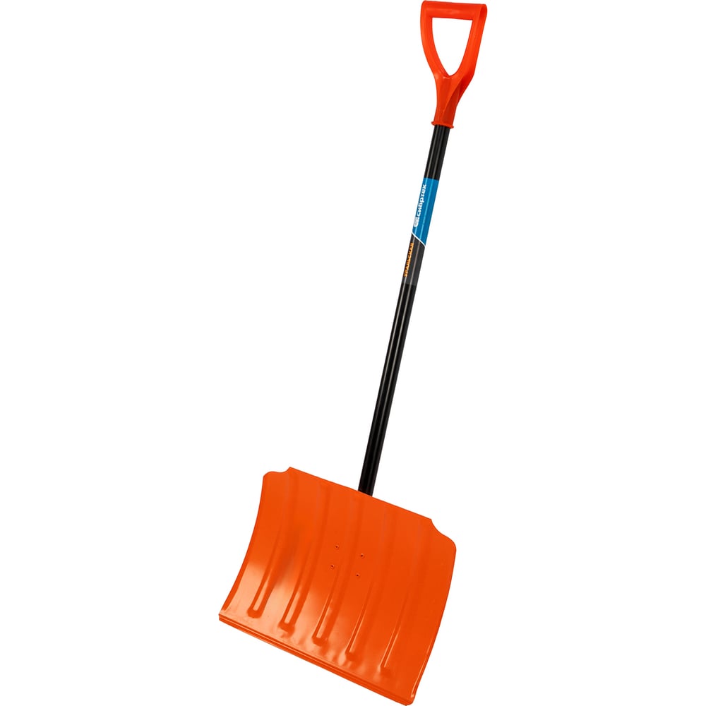 Изображение товара Лопата для уборки снега СИБРТЕХ стальная, 470x335x1335 мм, стальной черенок 61656