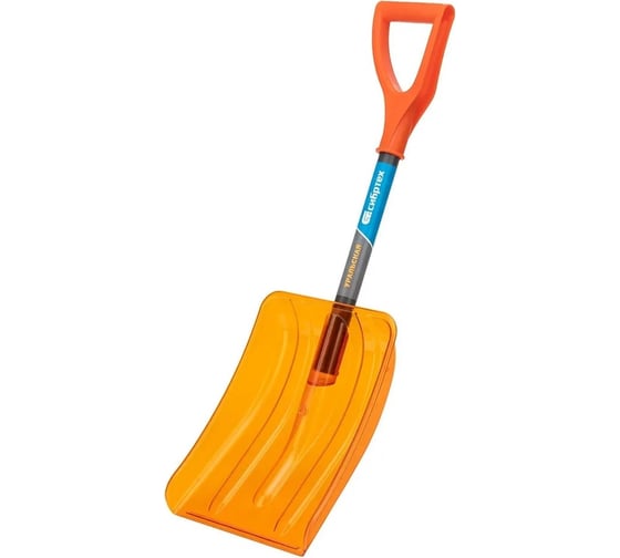 Изображение товара Лопата для уборки снега СИБРТЕХ поликарбонат, 270x360x840 мм, стальной черенок, усиленная 61673