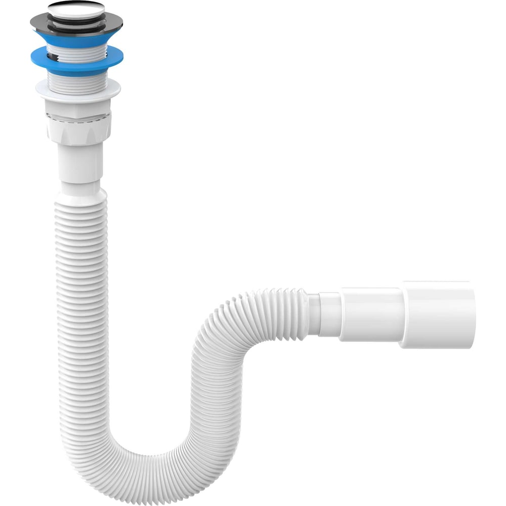 Изображение товара Сифон Nova 1 1/2 иlary 40/50 гофрированный с механизмом click-cluck