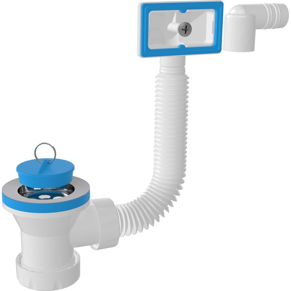 Изображение товара Выпуск для сифона Nova 70мм с переливом 1 1/2 винт 65мм