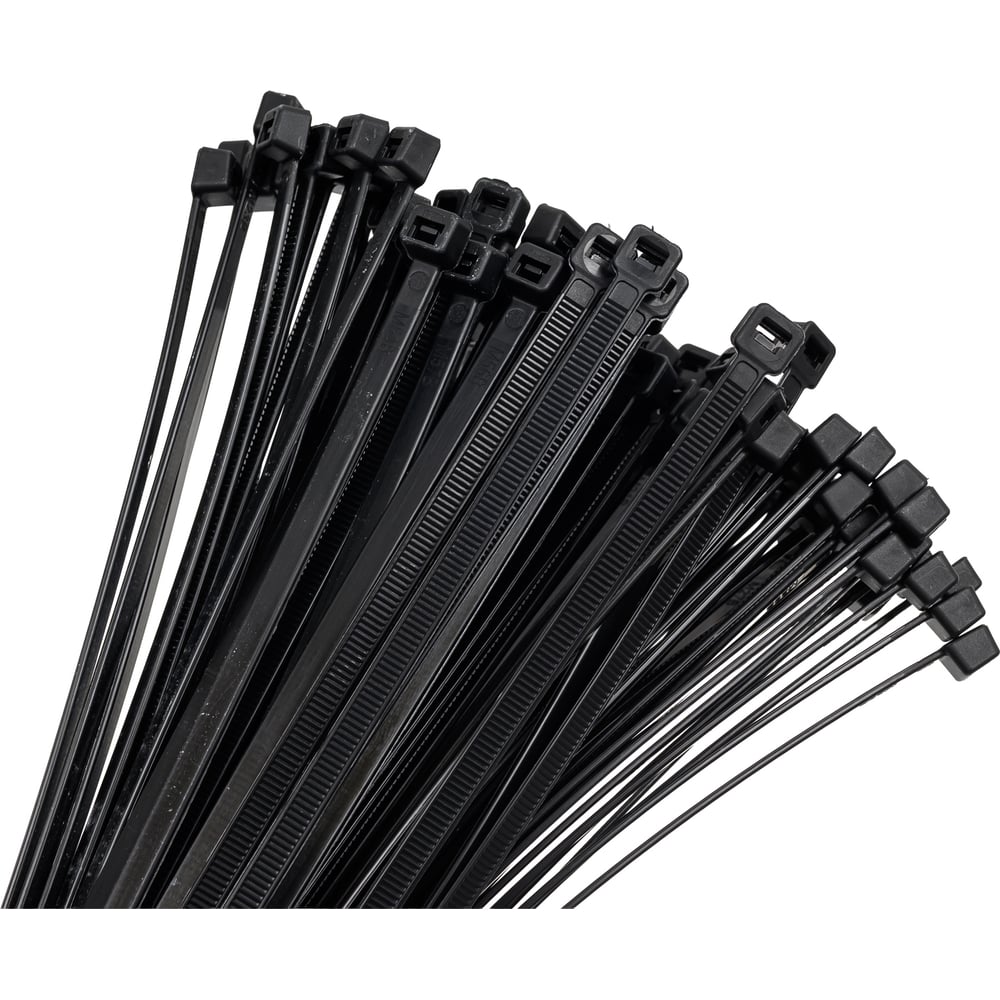 Изображение товара Кабельная стяжка Systeme Electric 370x4.8 мм 100 шт черная нейлоновая прочная