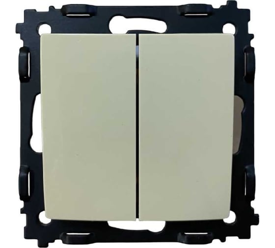 Изображение товара 2 клавишный выключатель Econ Камелия 10А кремовый без рамки, K002BC