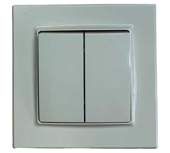 Изображение товара 2 клавишный выключатель Econ Камелия 10А кремовый, K002C