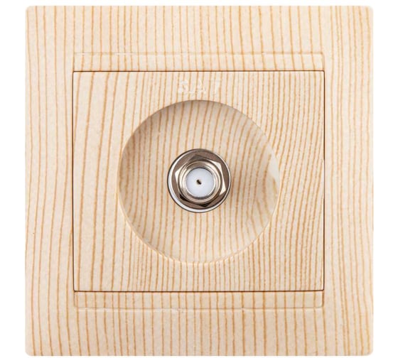 Изображение товара Розетка SAT TDM ELECTRIC F-разъем 0-2400МГц сосна Лама SQ1815-0321