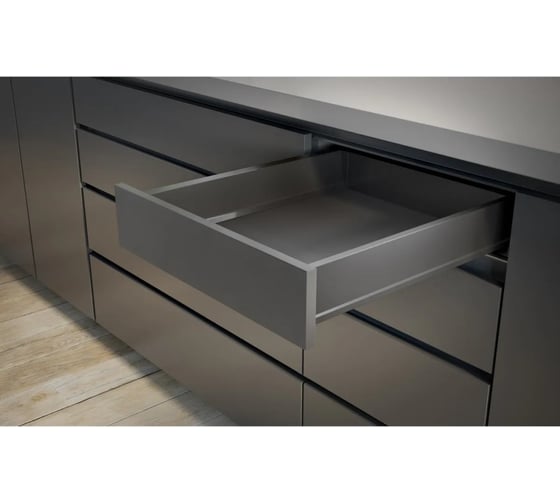 Изображение товара Выдвижной ящик GTV Модерн Бокс PRO L-500, низкий H-84 мм, антрацит PB-MBPRO-KPL500A