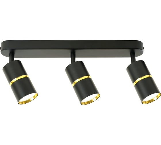 Изображение товара Настенно-потолочный светильник FERON ml1863 zen под лампу gu10, черный, золото, 48645