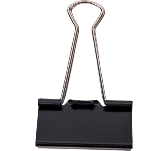 Изображение товара Зажим WORKMATE канцелярский, 51 мм, черный, 12 шт./упак 15-1612