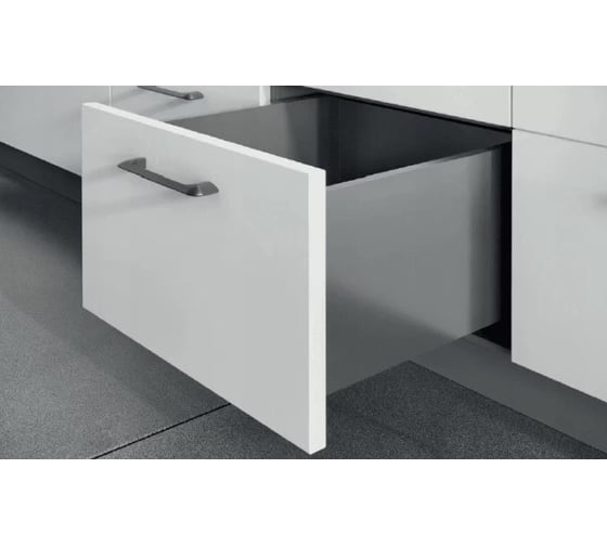 Изображение товара Выдвижной ящик GTV AXIS PRO push to open L-400 мм, высокий H-200 мм, антрацит PB-AXISPRO-P2O-KPL400D