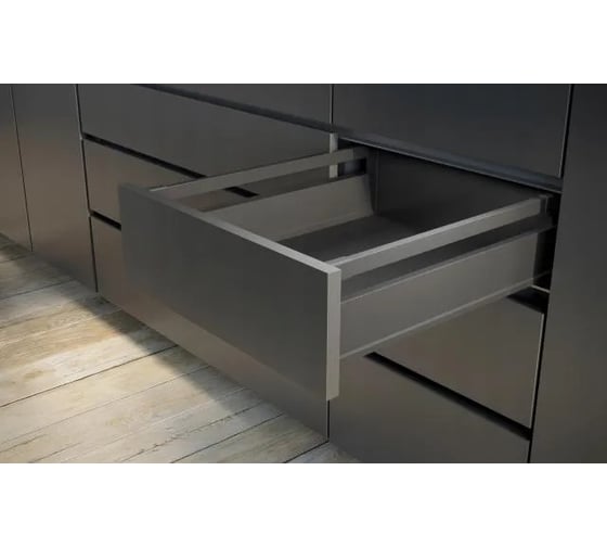 Изображение товара Выдвижной ящик GTV Модерн Бокс PRO L-400, средний H-135 мм, антрацит PB-MBPRO-KPL400B