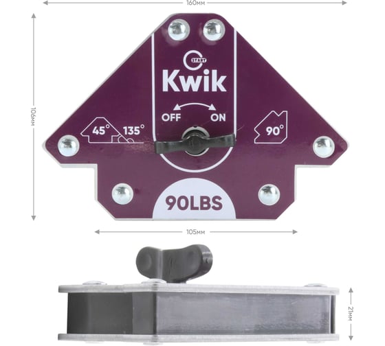 Изображение товара Магнитный фиксатор Kwik on/off 90 lbs Start SM1632