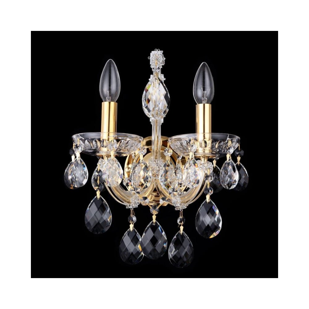 Изображение товара Настенный светильник Crystal Lux Isabel AP2 Gold Transparent классика стиль стильный дизайн