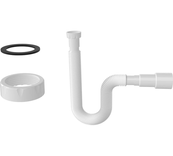 Изображение товара Гибкая труба с гайкой Nova 1 1/4" 740мм, выход ø40/50мм с плоской прокладкой 1312