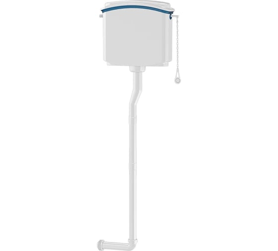 Изображение товара Сливной бачок Nova пластиковый с боковым механизмом слива воды, высокоуровневый с комплектом труб подключения, упаковка-полиэтилен 4084