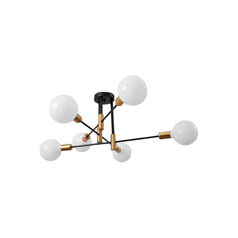 Изображение товара Люстра Балтийский светлячок 6-рожков, черно-золотая, L-3006