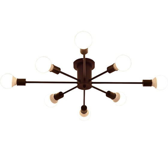 Изображение товара Люстра Балтийский светлячок 8-рожков без плафонов, черная, 76см L-1008CH