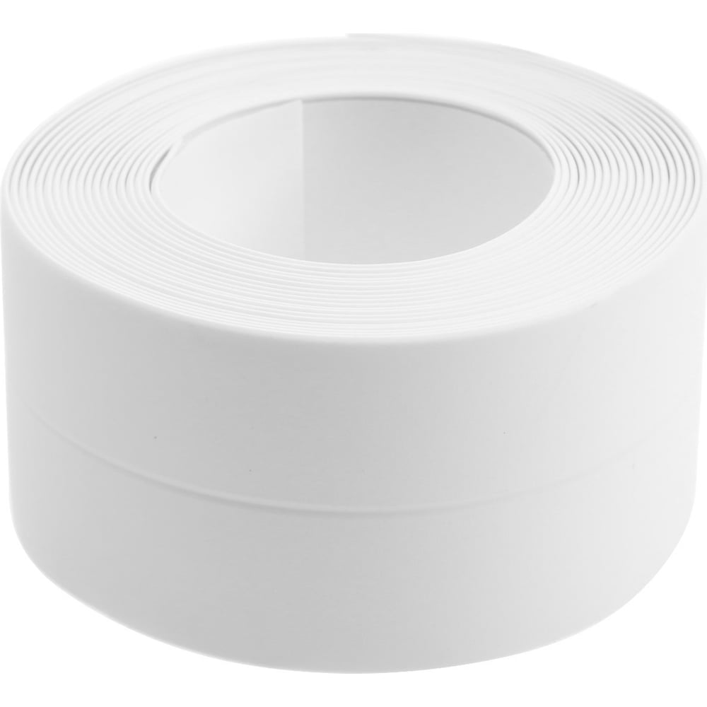 Изображение товара Самоклеящаяся бордюрная лента для ванн и раковин ТУНДРА белая 38 мм х 3.2 м