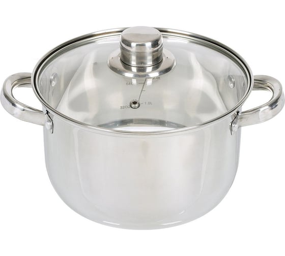 Изображение товара Кастрюля DANIKS 3.7 л, нержавеющая сталь, крышка стекло, dnn3, sd-a17-20 355348