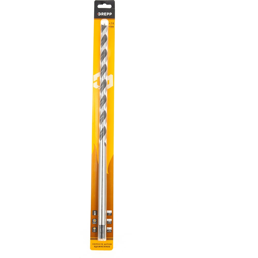 Изображение товара Сверло по дереву GREPP 16х500 мм высокое качество надежное