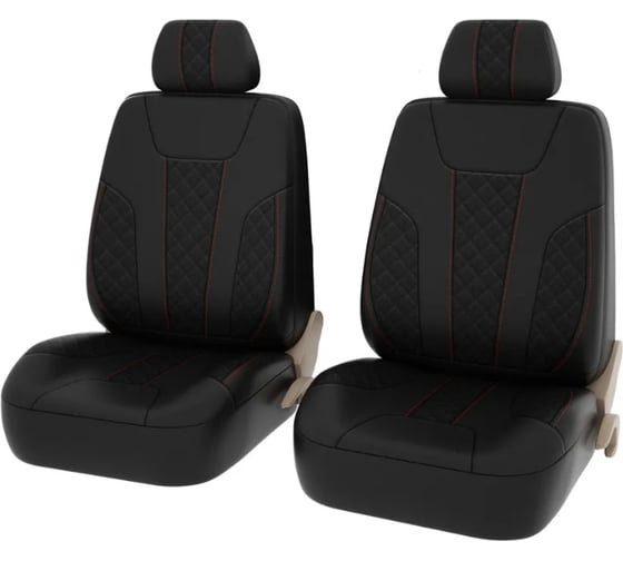 Изображение товара Чехлы PSV Lotos Next 2 FRONT Черный отстрочка красная ромб экокожа 135896