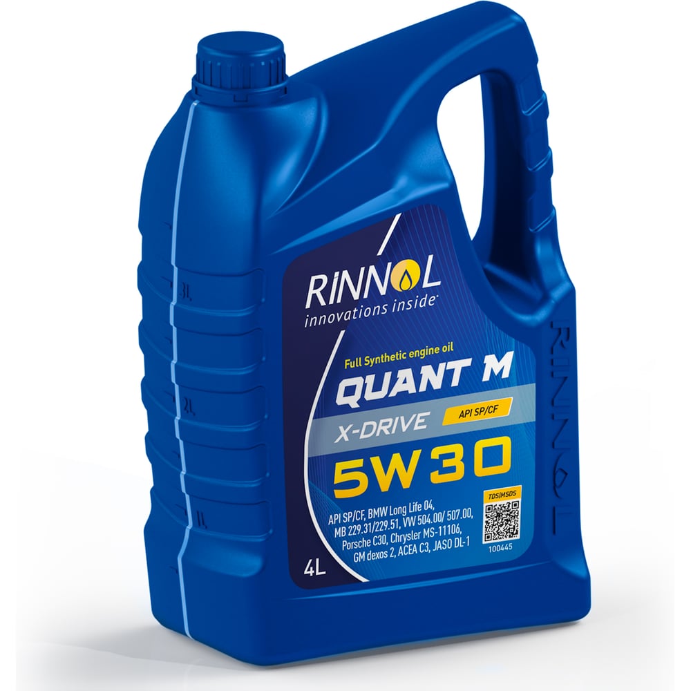 Изображение товара Моторное масло RINNOL QUANT М X-DRIVE 5W-30 синтетическое 4л