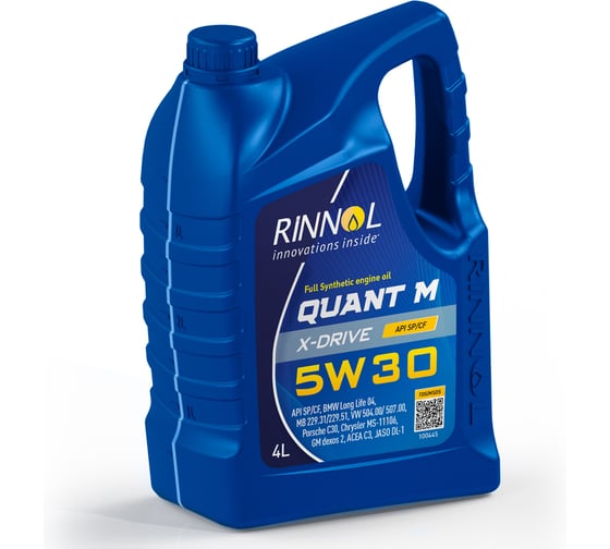 Изображение товара Моторное масло RINNOL QUANT М X-DRIVE синтетическое, 5W-30, 4 л 100445