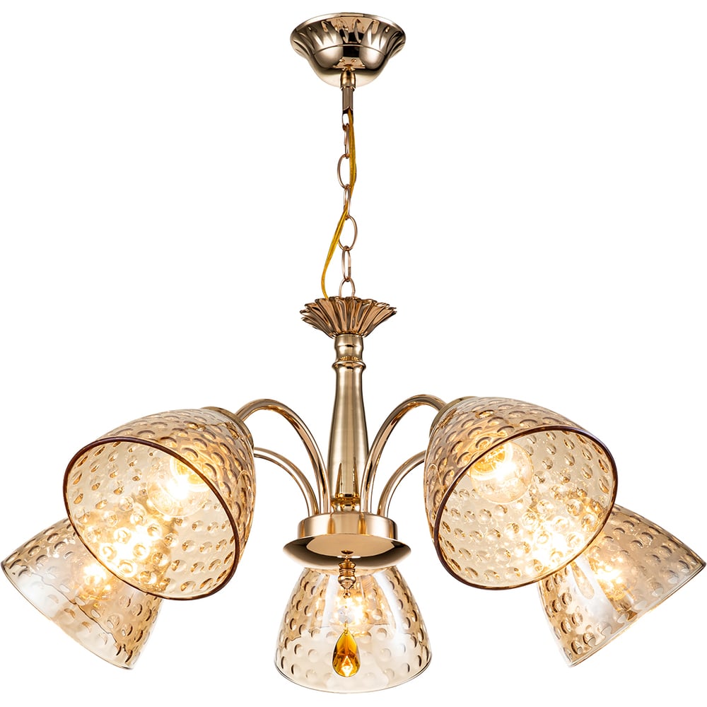 Изображение товара Подвесной светильник ESCADA Gold 658/5PL с янтарными плафонами Изображение товара Подвесной светильник ESCADA Gold 658/5PL с янтарными плафонами