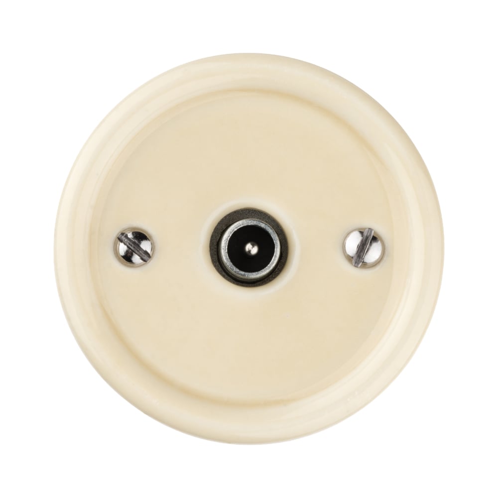 Изображение товара Проходная TV розетка TDM ELECTRIC Болонь SQ1820-0354 слоновая кость