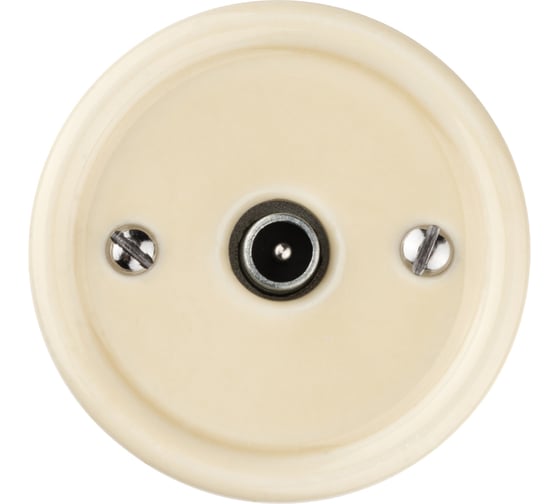 Изображение товара Проходная TV розетка TDM ELECTRIC слоновая кость «Болонь» SQ1820-0354