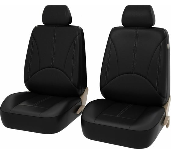 Изображение товара Чехлы PSV Imperial Next 2 FRONT Черный отстрочка серая экокожа 136146