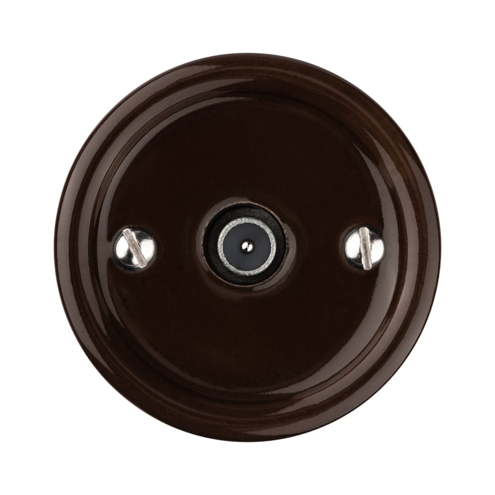 Изображение товара Проходная TV розетка TDM ELECTRIC коричневая "Болонь" SQ1820-0454