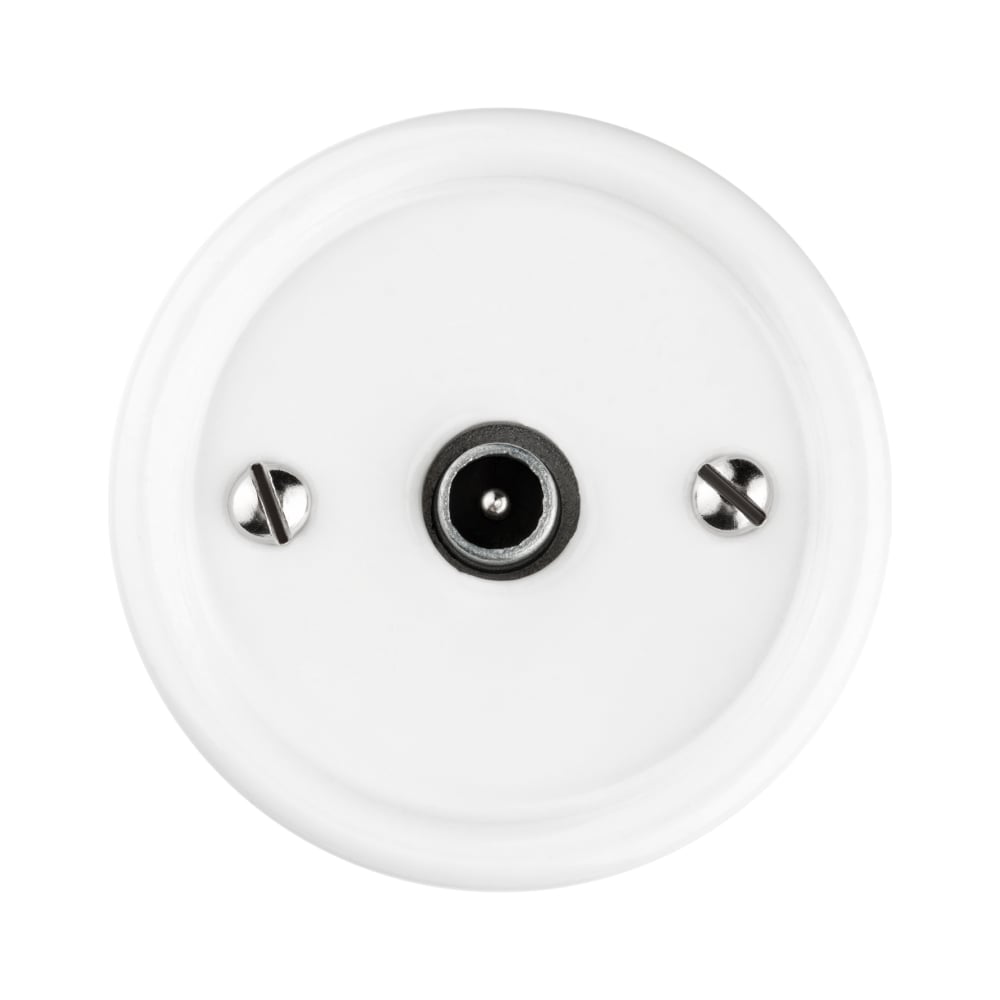 Изображение товара Проходная TV розетка TDM ELECTRIC белая «Болонь» SQ1820-0054