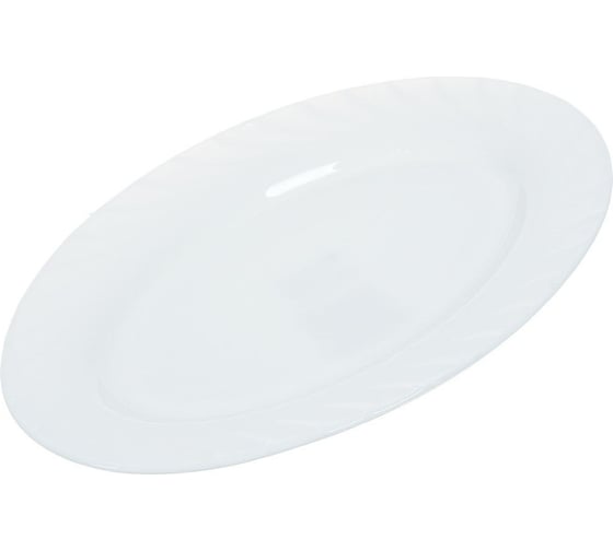 Изображение товара Блюдо DANIKS стеклокерамика, овал, 30 см, белый, кристалл 352329