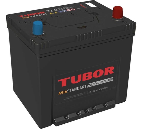 Изображение товара Аккумулятор TUBOR ASIA STANDART 6СТ-72.0 VL B01 4607008887525