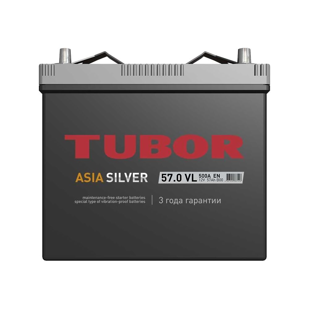 Изображение товара Аккумулятор TUBOR ASIASILVER 6СТ-57.0 VL B00 4607008887426