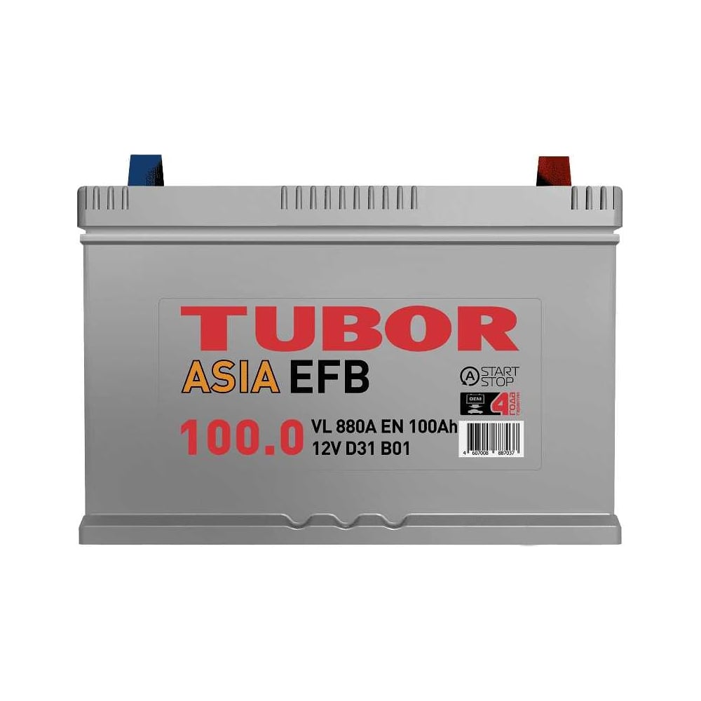 Изображение товара Аккумулятор TUBOR ASIA EFB 6СТ-100.0 VL B01 4607008889291 Изображение товара Аккумулятор TUBOR ASIA EFB 6СТ-100.0 VL B01 4607008889291
