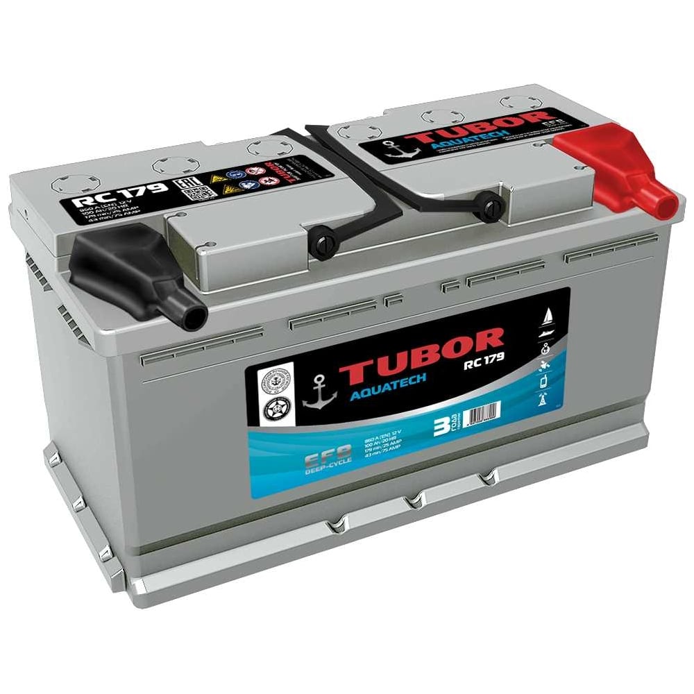 Изображение товара Аккумулятор TUBOR AQUATECH 6СТ-100.0 VL euro B13 для лодочных моторов