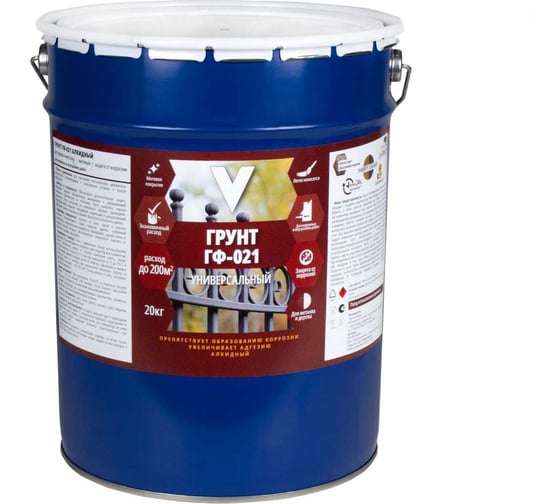Изображение товара Грунт V ГФ-021 матовый, 20 кг, красно-коричневый 262319
