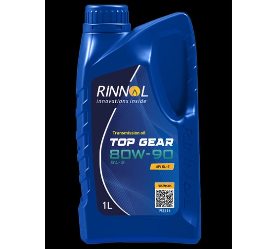 Изображение товара Трансмиссионное минеральное масло RINNOL TOP GEAR 80W-90, GL5, 1 л 192216