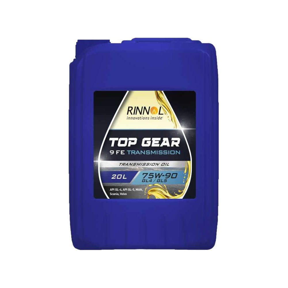 Изображение товара Трансмиссионное синтетическое масло RINNOL TOP GEAR 9 FE 75W90 20 л для МКПП
