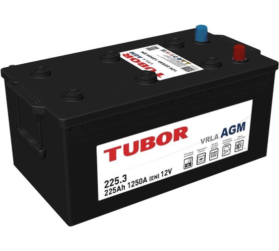 Изображение товара Аккумулятор TUBOR AGM 6СТ-225.3 VRLA 4610082700208