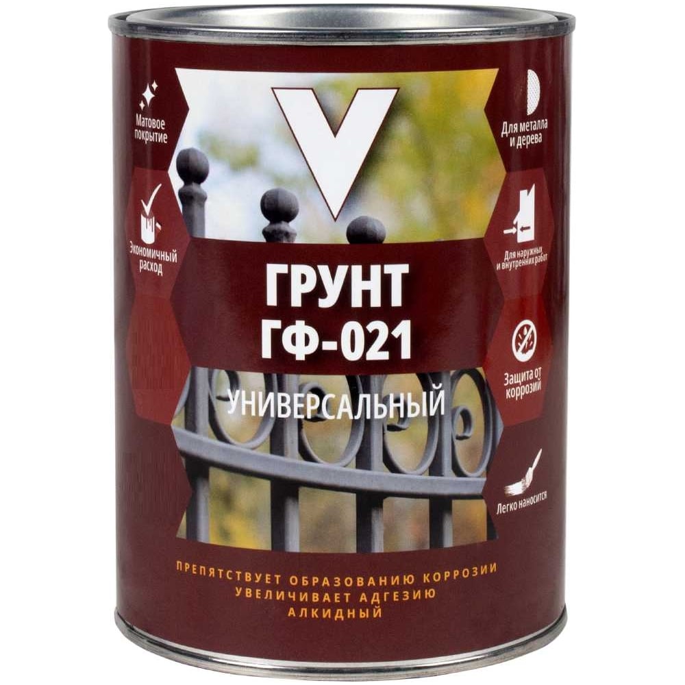 Изображение товара Грунт GФ-021 матовый серый 1.8 кг для металла и дерева