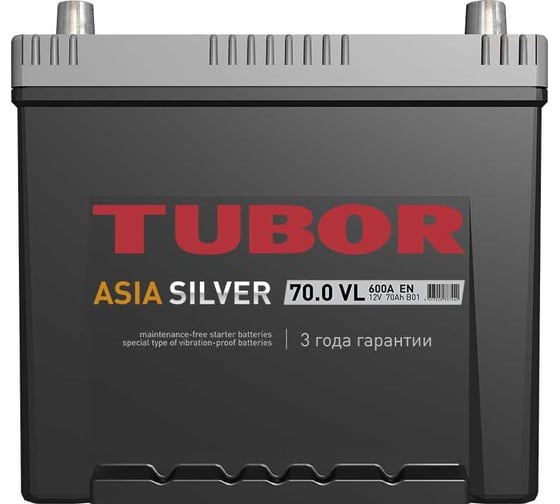 Изображение товара Аккумулятор TUBOR ASIASILVER 6СТ-70.0 VL B01 4607008887440