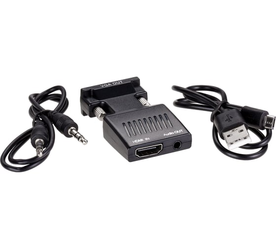 Изображение товара Переходник VCOM hdmi f - vga m и audio 1080 60hz CA336A