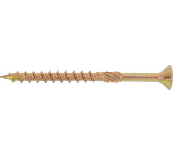 Изображение товара Конструкционный саморез КРЕП-КОМП потайной Torx, желтый цинк, 4.5x60 мм, 200 шт. скт4560