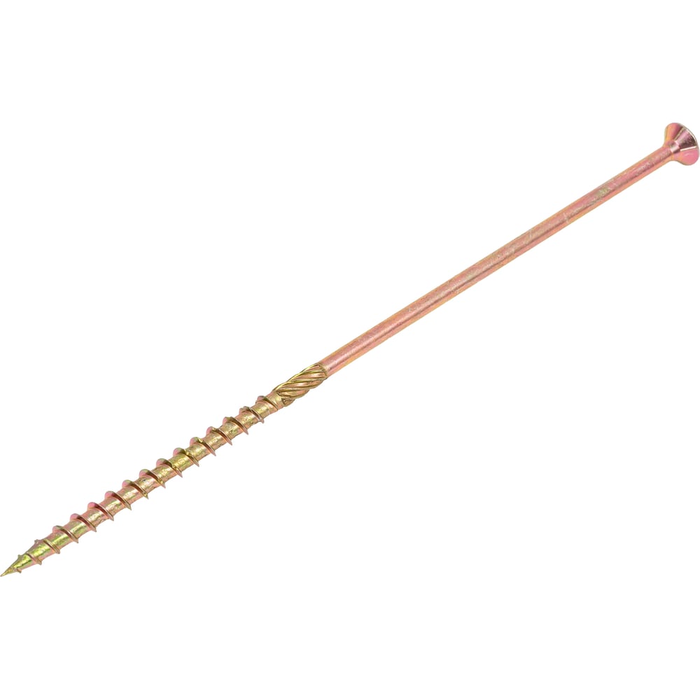 Изображение товара Конструкционный саморез КРЕП-КОМП потайной Torx, желтый цинк, 6.0x200 мм, 100 шт. скт6200