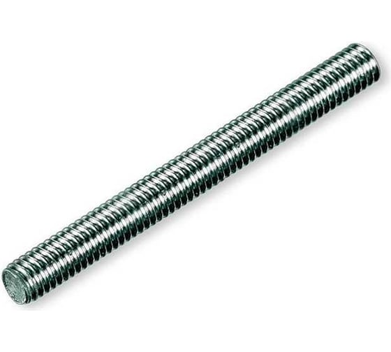 Изображение товара Резьбовая шпилька КРЕП-КОМП DIN975 цинк, угол резьбы 60 градусов, М8x2000, прочность 8.8, 1 шт. шрп82мф