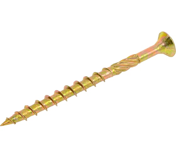 Изображение товара Конструкционный саморез КРЕП-КОМП потайной Torx, желтый цинк, 6.0x80 мм, 100 шт. скт680