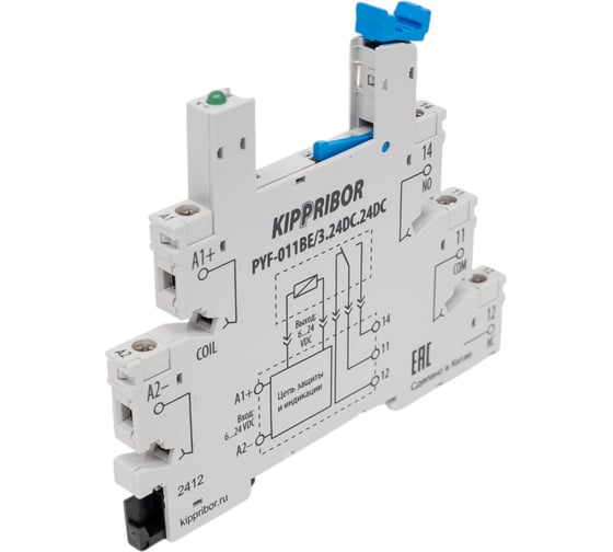 Изображение товара Колодка для реле sr KIPPRIBOR pyf-011be/3.24dc.24dc 1-конт 101354